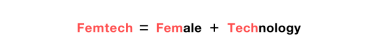 Femtech= Female + Technology