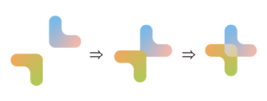The meaning of Fem+ logo, a fusion of two elements converging into a plus symbol